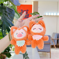 Promotion : Pendentif en peluche Bib Little Fox, Porte-clés animal en peluche premium pour machine à griffes, Breloque de sac mignonne, Vente en gros