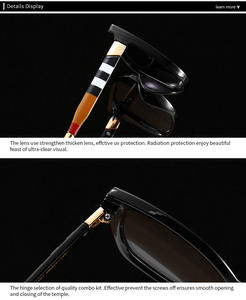 <span class=keywords><strong>Gafas</strong></span> De <span class=keywords><strong>Sol</strong></span> De estilo vintage para mujer, anteojos De <span class=keywords><strong>Sol</strong></span> femeninos con diseño De ojo De gato cuadrado, De gran tamaño, a la moda - Product Image 6