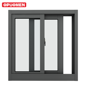 OPUOMEN Cadre en aluminium à 2 voies Isolation thermique en verre double couche Grille de fenêtre coulissante dans la conception de fenêtre - Product Image 1