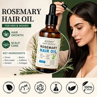 Geringe Mindestbestellmenge, Individuelles Private Label, Großhandel Haarwuchs-Öl, Rosmarin-Biotin-Reiswasser-Haaröl für Frauen und Männer