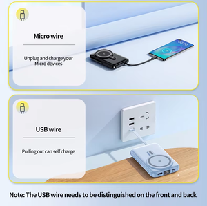 Gebra 4-in-1 Solar Kabelloses Schnell-Ladegerät 10000mAh Li-Polymer Akku Powerbank Digitales Display 15W Ausgang Typ-C Ein-/Ausgang - Product Image 5