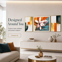 Ensemble de trois tableaux muraux floraux roses en aluminium, style Art déco botanique, pour salon, chambre, hôtel, intérieurs modernes