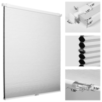 Sin taladro, sin herramientas, persianas celulares, persianas opacas de nido de abeja fáciles de instalar para ventanas interiores, Mini persianas extraíbles