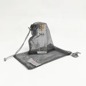 Wholesale Custom Foldable Small Net Drawstring pouch Nylon Mesh Bag for gift Net Packing Mesh Drawstring bags