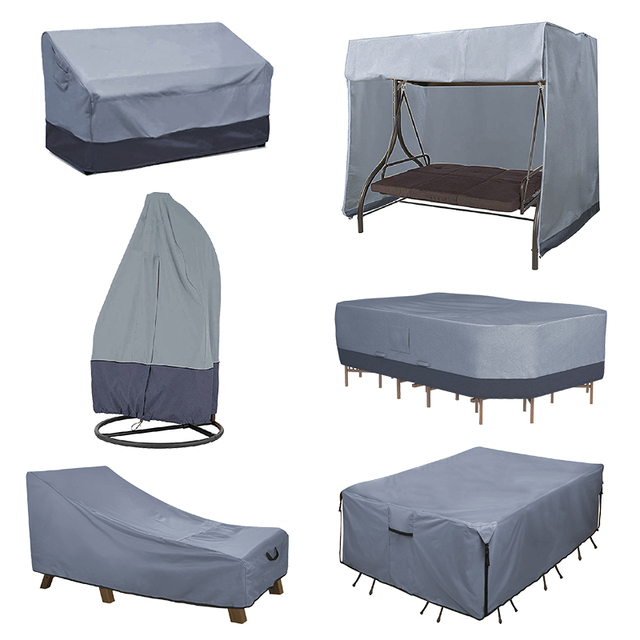 Custom 600D Polyester Waterproof Outdoor Garden Furniture Covers Patio Chair Cover