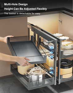 HNOSS Multifunction Revolving Magic <strong>Corner</strong> Basket Pull Out Shelf Kitchen <strong>Corner</strong> <strong>Unit</strong> - Product Image 3