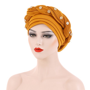 Turbante Musulmán con Cuentas Apiladas, Trenzado, Moderno y Exagerado, para <span class=keywords><strong>Mujer</strong></span> Africana, en Oferta - Product Image 1
