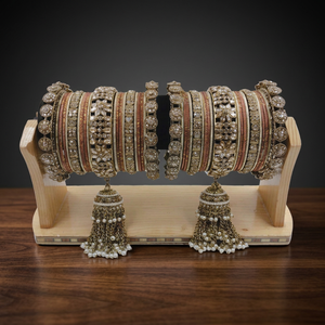 Luxury High Quality Tungsten Gold Plated Multi Color Traditional Bangles Set Indian Bridal Engagement Wedding Party <b>Gift</b> - Product Image 4