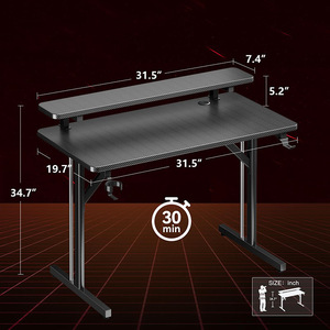 Manufacturer's best-selling cross-border e-sports <b>desks</b> and chairs, <b>office</b> <b>desks</b>, height-<b>adjustable</b> <b>desks</b> with LED lights, - Product Image 3