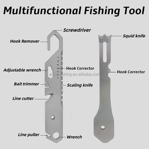 Outil de pêche en mer, dégorgeur d'hameçons, coupe-ligne, pour la pêche au bar, portable, étanche, en acier inoxydable, pour dégorger les calmars - Product Image 2