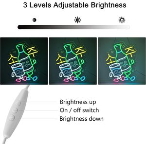 Korean Soju Neon Light LED Indoor Hanging Ambient Light Store Window <b>Sign</b> Decoration Light Street Indicator Light Luminous <b>Sign</b> - Product Image 2