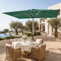 Parasol de terrasse à vérin hydraulique, avec moyeu central renforcé et mât principal en aluminium massif épais, pour jardin et loisirs