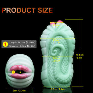Serpent vert <span class=keywords><strong>sexe</strong></span> Oral masturbateur Masturbation masculine coupe Insertion des lèvres Massage de la Prostate poche vagin masturbateur jouets en gros - Product Image 3
