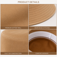 Chapeau Bob en Toile de Coton Personnalisé Motif Argyle pour l'Été, la Pêche, les Activités de Plein Air, les Voyages, Unisexe, Décontracté, OEM