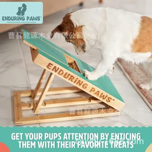 Creative wooden pull-out lid dog <b>scratching</b> <b>post</b> with sandpaper, foldable and adjustable solid wood dog <b>scratching</b> <b>post</b> - Product Image 2