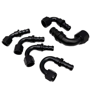 AN3 AN4 anan8 10 12 özel alüminyum eloksal parlak siyah döküm 90 derece AN16 itme-kilit itme-modifiye araba için bir uydurma - Product Image 4