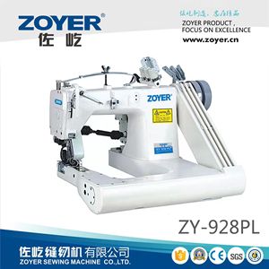 Zoyer Three Needle Curved Wrist <b>Sewing</b> <b>Machine</b> Flat Bed Chain Stitch For Fabric Textile Use - Product Image 5