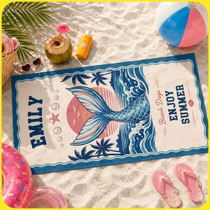 <span class=keywords><strong>Serviette</strong></span> de plage <span class=keywords><strong>personnalisée</strong></span> en microfibre avec nom, sans sable, séchage rapide, pour piscine et voyage, couverture légère, imprimée pour l'été et les vacances à la piscine - Product Image 5