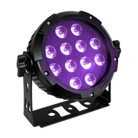 Projecteur LED Par Can 6-en-1 RGBWA UV 12x18W pour extérieur, éclairage de scène DMX LED 6-en-1, projecteur LED Slim Par IP65