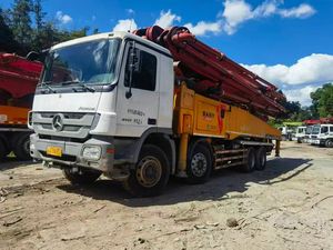 Camión Bomba de Concreto Sany 56m Usado, Chasis <span class=keywords><strong>Mercedes</strong></span>-<span class=keywords><strong>Benz</strong></span> Actros 2013, Pluma de 6 Secciones, Motor Diésel, 180M/H, Buen Estado de Funcionamiento - Product Image 1