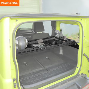 Portapacchi Espandibile in Alluminio Nero per <span class=keywords><strong>Bagagliaio</strong></span> <span class=keywords><strong>Auto</strong></span>, Compatibile con Suzuki Jimny 3 Porte 2019+, Accessori per <span class=keywords><strong>Auto</strong></span> - Product Image 3