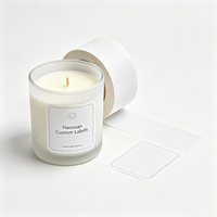 Étiquettes de bougies blanches minimalistes personnalisées Haoxuan, autocollants adhésifs imperméables imprimés sur film mat PP blanc pour un design d'emballage épuré