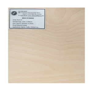 Contrachapado de abedul Reutilizable Ecológico Contrachapado CC Grado 0,26 y 0,45 Mm de espesor Fabricante de proveedores vietnamitas - Product Image 1