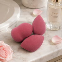 Vente en gros Ensemble d'œufs en éponge de beauté Prix d'usine Marque privée Poudre souple Éponge de maquillage Poudres pour le visage Utilisation humide et sèche