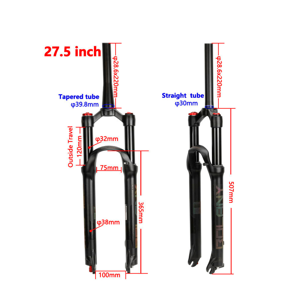 XCM MTB Suspension Fork - 120mm Travel, Fits 26/27.5/29 Inch