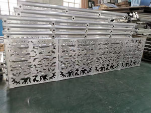 Paravent d'intimité en métal découpé au laser DFLaser avec panneaux en aluminium gravés CNC – Panneau de séparation découpé au laser - Product Image 2