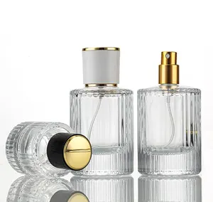 Light Luxury 30ml 50ml 100ml Transparent Empty Crimp Glass Spray Perfume Bottle