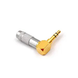 3,5 мм разъем 3-полюсный аудио заглушка для разъема для наушников и сращивания адаптер DIY Hi-Fi стерео наушники проволочного припоя Разъем 90 градусов изгиб штепсельной вилки