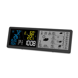 ऐप नियंत्रण के साथ ईवीटाइम दोहरी स्क्रीन मौसम स्टेशन में इनडोर तापमान और आर्द्रता 3 अलार्म मुक्त नमूना है। - Product Image 3