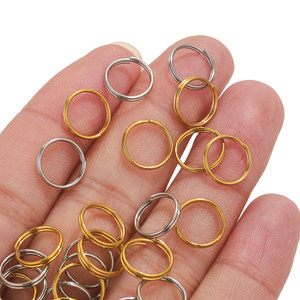 Cincin kunci terpisah untuk pembuatan perhiasan DIY | PVD emas baja tahan karat perak temuan konektor <span class=keywords><strong>Loop</strong></span> ganda dalam berbagai ukuran jumlah besar - Product Image 6
