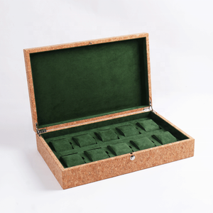 Soporte <span class=keywords><strong>de</strong></span> Cuero <span class=keywords><strong>de</strong></span> <span class=keywords><strong>corcho</strong></span> con 10 ranuras para hombre, caja <span class=keywords><strong>de</strong></span> almacenamiento <span class=keywords><strong>de</strong></span> reloj hecho a mano, embalaje personalizado, novedad - Product Image 5