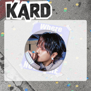 KPOP KARD Where to Now (Part.2) NOWHERE HD Badge Rotondo Grande Matthew J.Seph Somin Jiwoo Spilla in Plastica Accessori per Borsa Fan - Product Image 5