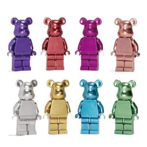 Juegos de bloques de construcción Bearbrick Color sólido <span class=keywords><strong>Mini</strong></span> figuras Marco de imagen multicolor decoración pantalla DIY OEM juguete Minidoll pantalla - Product Image 2