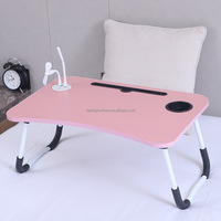 Mise à niveau de la table d'ordinateur portable pliante USB Table d'ordinateur multifonctionnelle pour la chambre à coucher assise au sol conception pliable de bureau paresseux