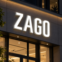 Enseigne LED personnalisée à éclairage frontal pour restaurant, café, boutique, magasin de détail, façade, entrée, devanture de magasin