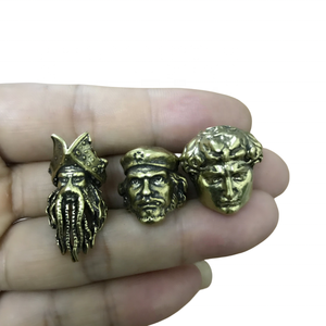 Медная Голова Статуя DIY брелок кулон зонтик веревка аксессуары EDC нож кулон - Product Image 1