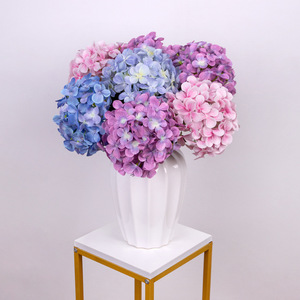 Timo <b>Artificial</b> <b>Flowers</b> 3D Hydrangea Silk <b>Flowers</b> Single Branch Wedding Home Decorations - Product Image 3