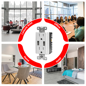 Ul kép tường <span class=keywords><strong>USB</strong></span> Ổ cắm ổ cắm với tốc độ cao <span class=keywords><strong>USB</strong></span> sạc màu trắng 3.6amp tường <span class=keywords><strong>USB</strong></span> ổ cắm - Product Image 3