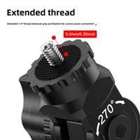 360 °   Support de fixation réglable robuste pour caméras, à clipser sur guidon, tuyau, toit, ou support de fixation pour moto, vélo, ou équipement de prise de vue