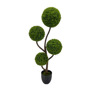 Tizen Artificial Topiary Boxwood Grass Ball <span class=keywords><strong>Bonsai</strong></span> Trees Árbol de ciprés artificial Plantas sintéticas en maceta para Decoración - Product Image 3