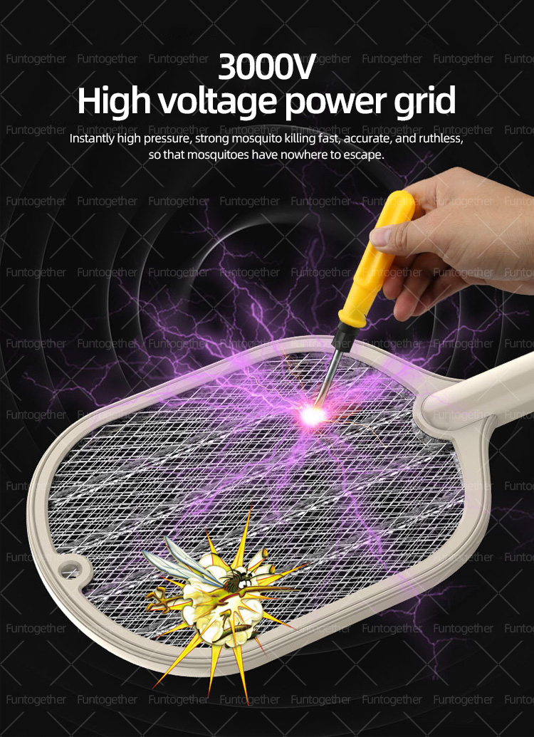 Household fly pest electric killer zapper with led light rechargeable racket eletrica mosquito
