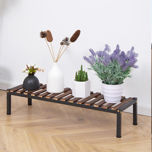 Support à fleurs élargi à un seul niveau pour rebords de fenêtre de balcon ; support à fleurs sur pied étroit et long pour balcon, pour pots de fleurs - Product Image 3