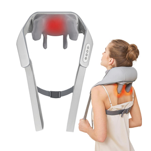 Appareils de massage portables électriques pour le dos, le cou et les épaules avec chaleur et soutien cervical pour les massages en voyage - Product Image 1