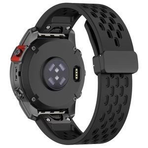 Bracelet réglable étanche en caoutchouc avec boucle magnétique pour <span class=keywords><strong>Garmin</strong></span> <span class=keywords><strong>Fenix</strong></span> <span class=keywords><strong>Enduro</strong></span> <span class=keywords><strong>2</strong></span> 3 Tactix8 47mm, à libération rapide 26mm 22mm 20mm - Product Image 5