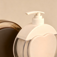 Bouteille de lotion en plastique de 300 ml en forme de pomme unique, vide et rechargeable, pour cosmétiques et savon liquide, idéale pour salle de bain et hôtel