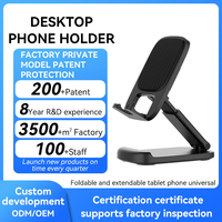 Support de téléphone portable pliable et flexible en ABS avec support réglable rétractable pour regarder des séries en continu